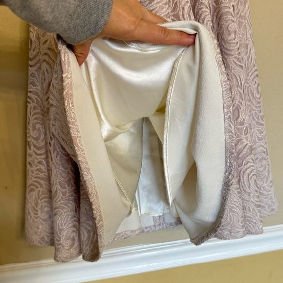 Gianni Bini Floral Lace Halter Fit & Flare Mini Dress Cocktail Party Pink Size 8 - Picture 7 of 16